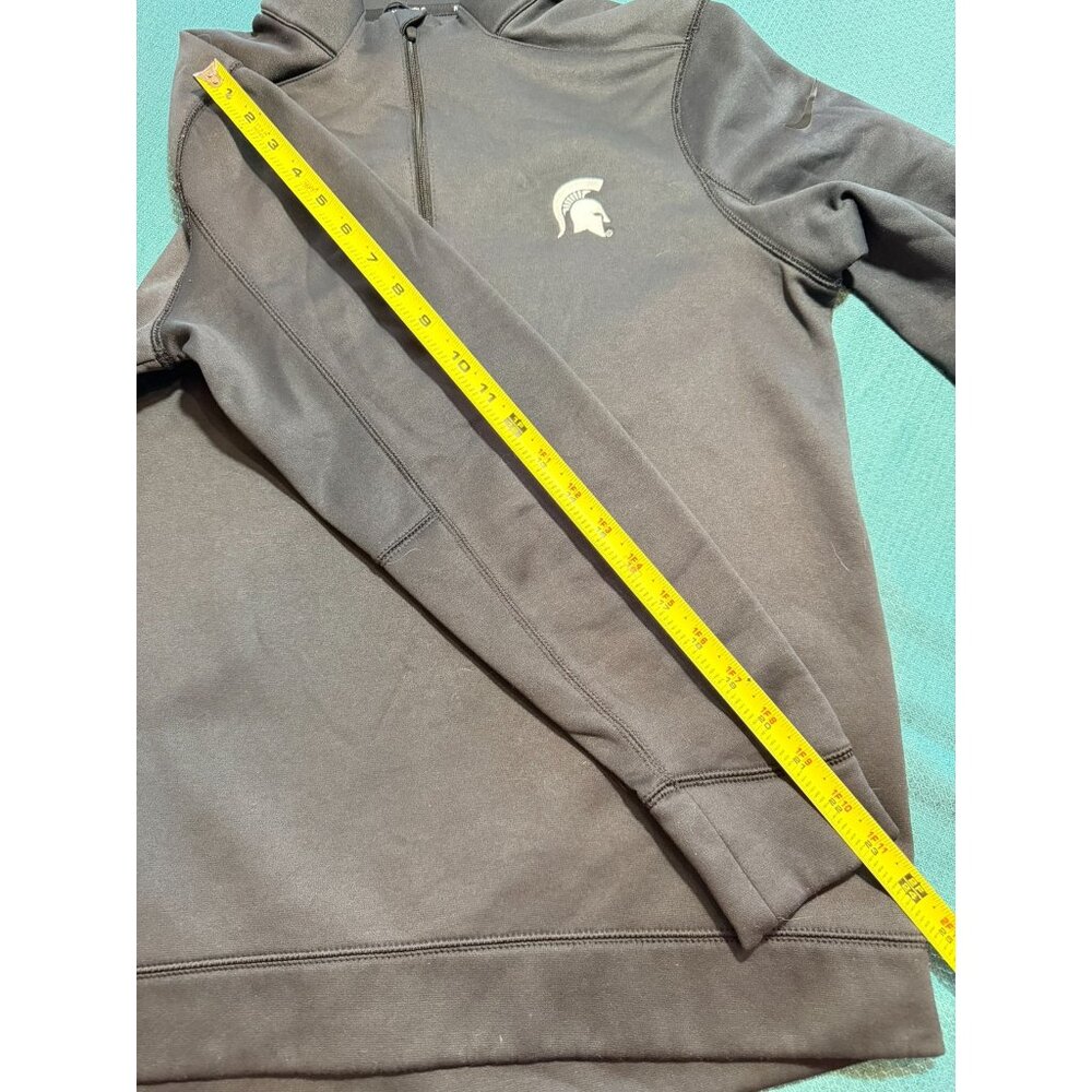 Nike Golf MSU Spartan Logo 1/4 Zip Pullover Small GRN Polyester Mens Athletic